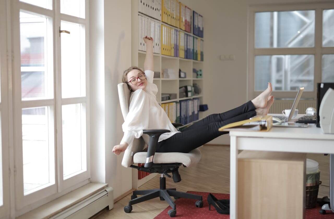 A university's technology finance person relaxing