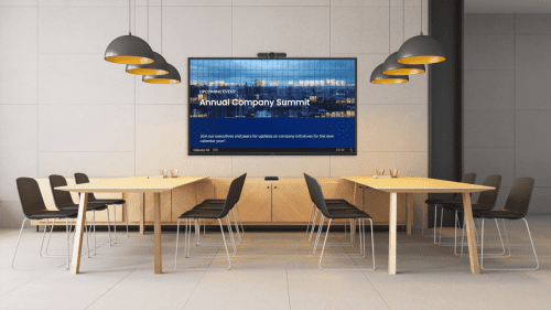 Appspace in a huddle space