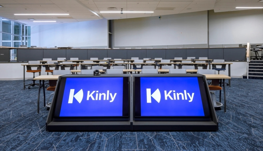 Classroom in Wallace Library equipped with Crestron UC engines for Zoom.